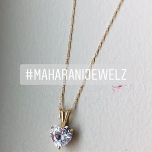 Heart shaped necklace 14k gold